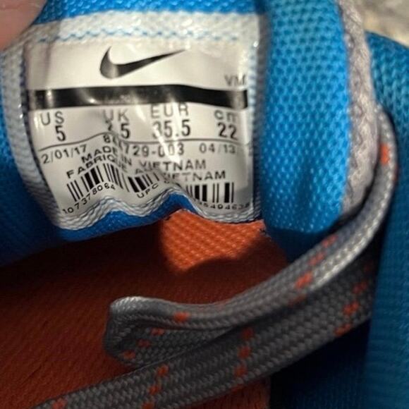 Nike Women's 5 Flex Experience RN 5 Gray Blue Orange Running Shoe Sneakers - Picture 9 of 11